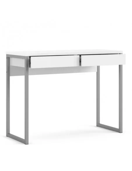 FTG Function Plus Desk 2 Drawers-White High Gloss Furniture To Go