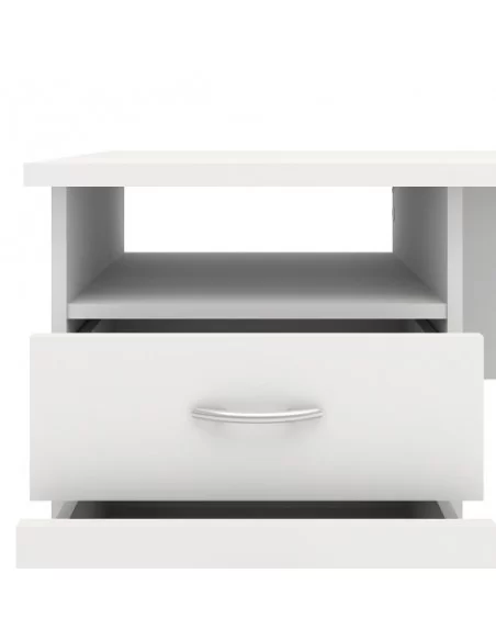 FTG Function Plus Desk 3 Drawers-White Furniture To Go