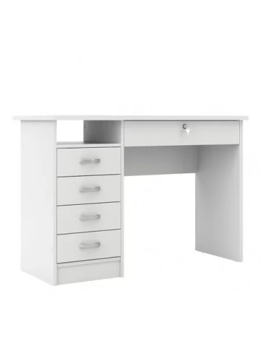 FTG Function Plus Desk 5 Drawers-White