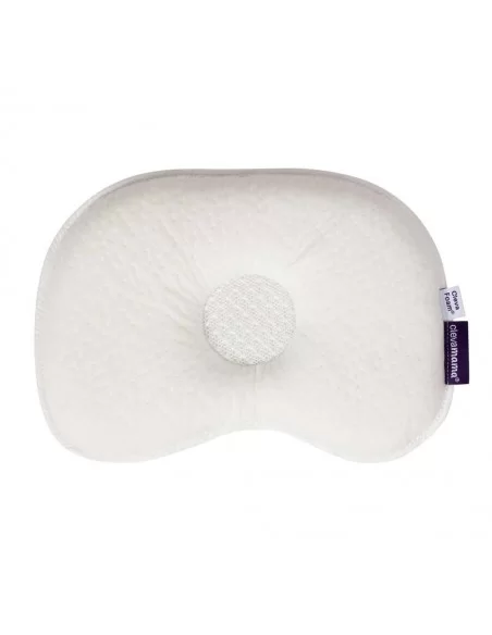 ClevaMama ClevaFoam Baby Cushion Prevent Flat Head Syndrome Breathable for 0 - 6 months-White Clevamama