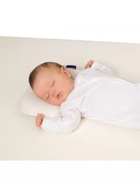 ClevaMama ClevaFoam Baby Cushion Prevent Flat Head Syndrome Breathable for 0 - 6 months-White Clevamama