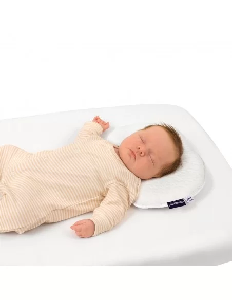 ClevaMama ClevaFoam Baby Cushion Prevent Flat Head Syndrome Breathable for 0 - 6 months-White Clevamama