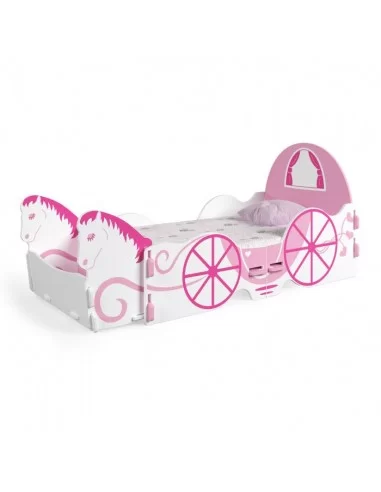 Kidsaw Princess Horse and Carriage Junior Bed-White