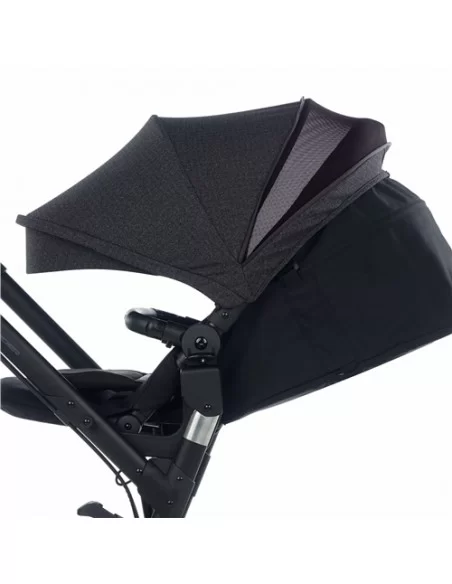 Jane Trider Micro Pro Carrycot Pushchair-Cold Black Johnston Prams