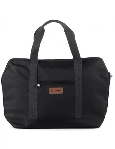 Jane Weekend Bag With Changing Mat and Wash Bag-Black Johnston Prams