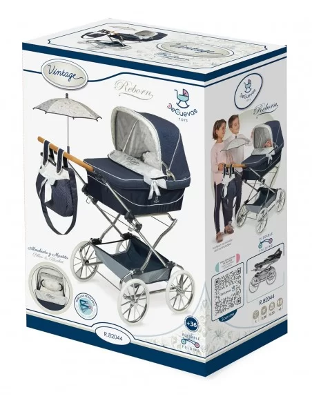 Decuevas Toys Reborn Pram XL Vintage Collection-Grey Decuevas Toys