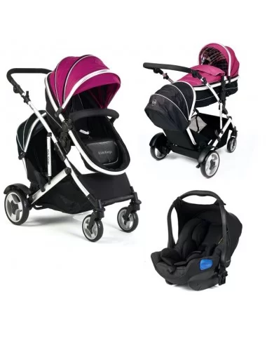 Kids Kargo Duel DS Baby & Tot with Free Isofix Car Seat-Raspberry