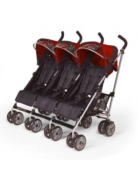 Kids Kargo Citi Triple Elite Stroller Pushchair-Red kids kargo