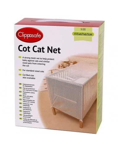 Clippasafe Home Cot Bet Size Cat Net-White