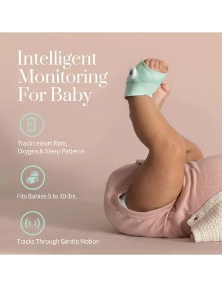 Owlet Smart Sock 3 Baby Monitor Mint With Sleepy Sage Accessory Sock Set Owlet