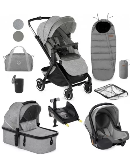 Jane Newel Micro Pro Koos iSize R110 Piece Travel System Bundle-Dim Grey Johnston Prams