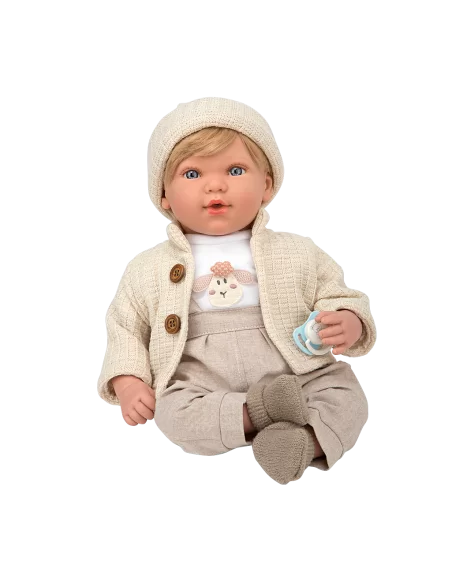 Irio Elegance Doll with 14 sound Mechanism (magnetic and try me) 45cm-Beige Arias Toys