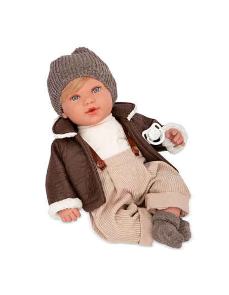Arias Toys Irio Elegance Doll with 14 sound Mechanism (magnetic and try me) 45cm-Brown Arias Toys