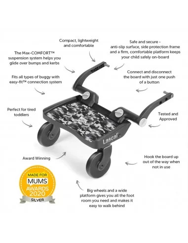 Lascal Mini BuggyBoard-Grey Camo Lascal Mini BuggyBoard-Grey Camo