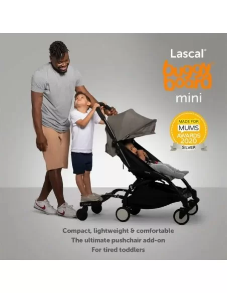Lascal Mini BuggyBoard-Grey logo Lascal