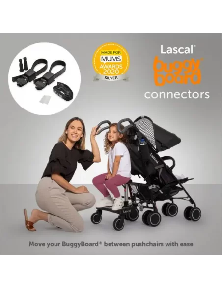 Lascal BuggyBoard Universal Connector Kit-Black Lascal