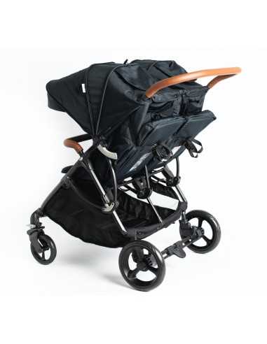 Roma Gemini Double Pram-Jet Black Roma Gemini Double Pram-Jet Black