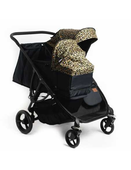 Roma Gemini 2 Carry Cot-Khaki Leopard Roma