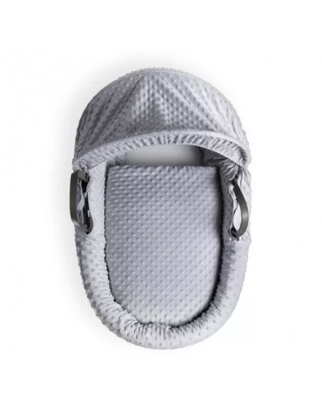 Clair de Lune Dimple Grey Wicker Moses Basket+Rocking Stand-Grey Clair De Lune