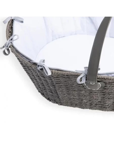 Cliar de Lune Sustainable Moses Basket Bundle+Moses Sheets-Grey Clair De Lune