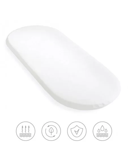 Clair de Lune Hypo-allergenic Palm Moses Basket Mattress+Protector Clair De Lune
