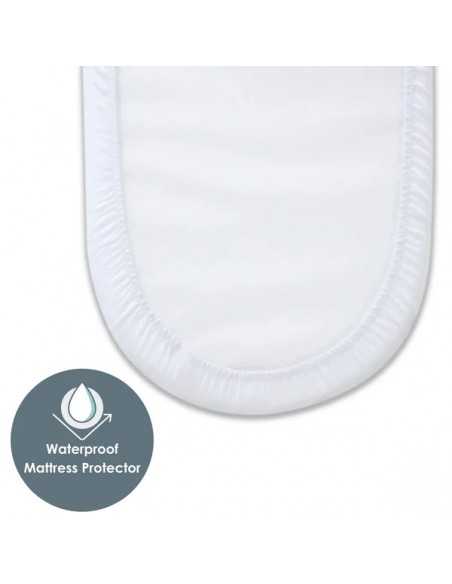 Clair de Lune Hypo-allergenic Palm Moses Basket Mattress+Protector Clair De Lune