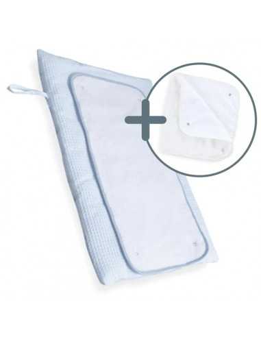 Clair de Lune Waffle Roly Poly Travel & Change Mat Plus An Extra Topper-Blue