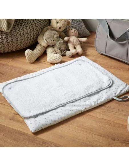 Clair de Lune Stars & Stripes Roly Poly Travel & Change Mat Plus An Extra Topper-Grey Clair De Lune