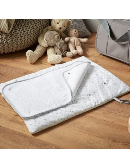 Clair de Lune Stars & Stripes Roly Poly Travel & Change Mat Plus An Extra Topper-Grey Clair De Lune