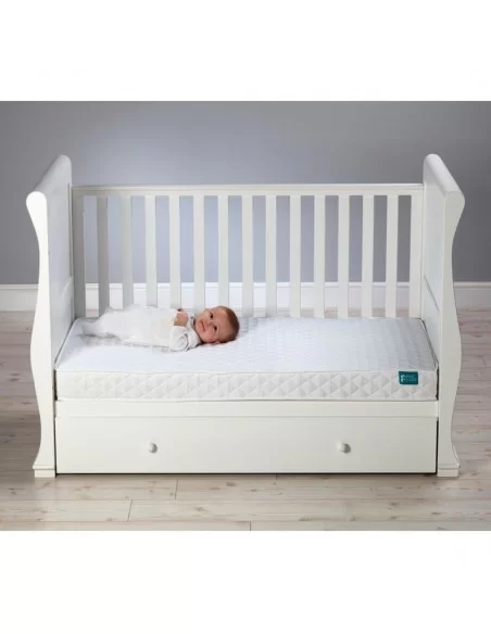 East Coast Nursery Mattress Cot Bed Pocket Sprung-White East Coast