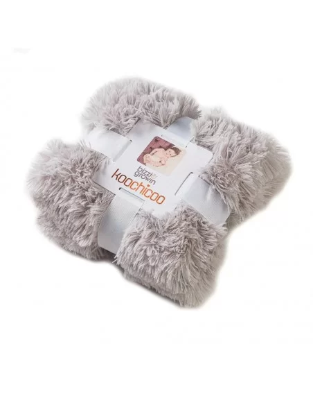 Bizzi Growin Koochicoo Fluffy Baby Blanket/Shawl-Whisper Grey Bizzi Growin