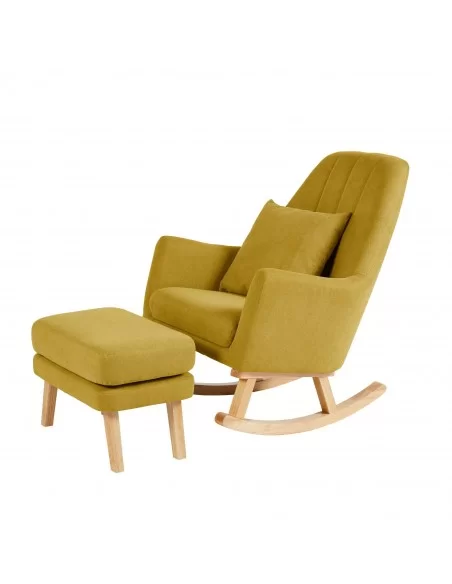 Ickle Bubba Eden Deluxe Nursery Chair and Stool-Ochre Ickle Bubba