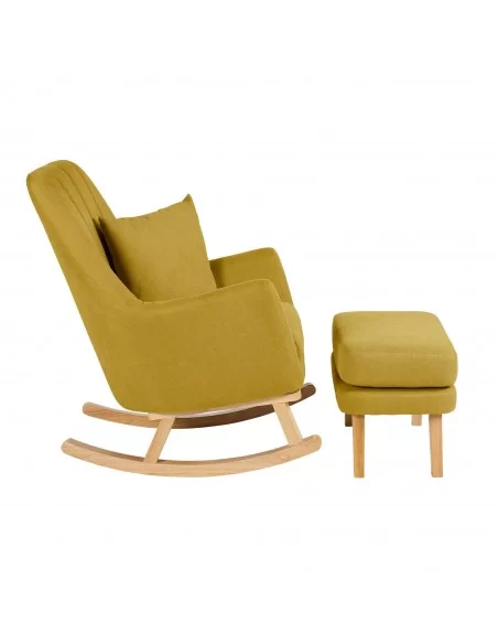 Ickle Bubba Eden Deluxe Nursery Chair and Stool-Ochre Ickle Bubba