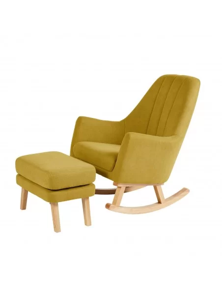 Ickle Bubba Eden Deluxe Nursery Chair and Stool-Ochre Ickle Bubba