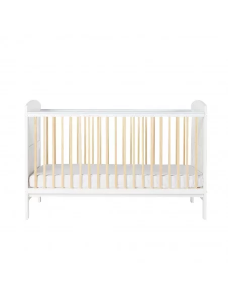 Ickle Bubba Coleby Scandi Classic Cot Bed-White With Fibre Mattress Ickle Bubba