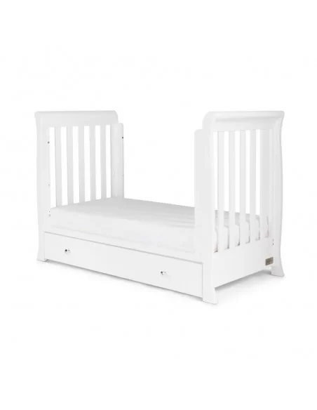 Ickle Bubba Snowdon 4in1 Mini Cot Bed-With Premium Sprung Mattress White Ickle Bubba