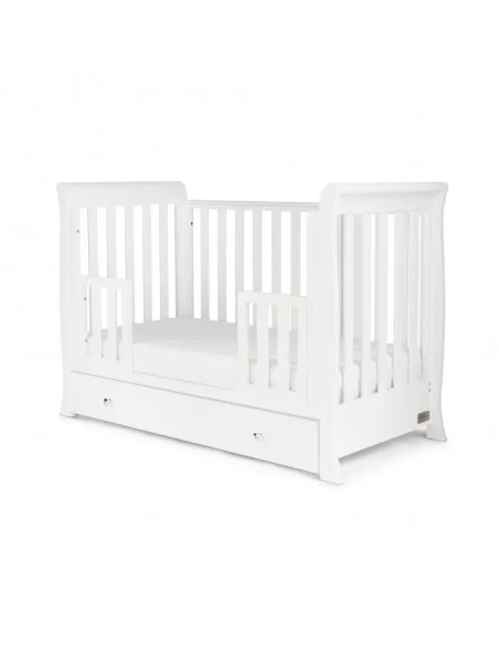 Ickle Bubba Snowdon 4in1 Mini Cot Bed-With Premium Sprung Mattress White Ickle Bubba