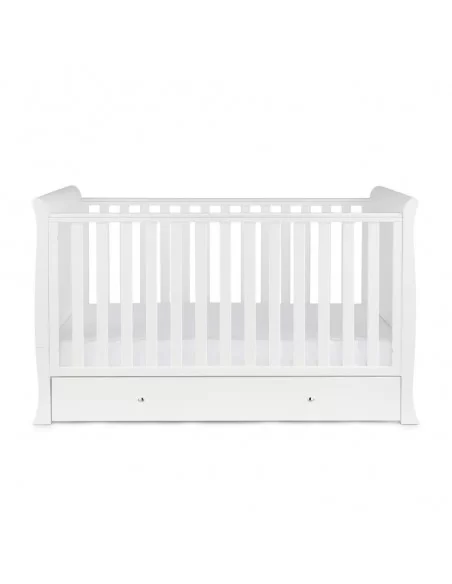 Ickle Bubba Snowdon Classic Cot Bed With Premium Sprung Mattress-White Ickle Bubba