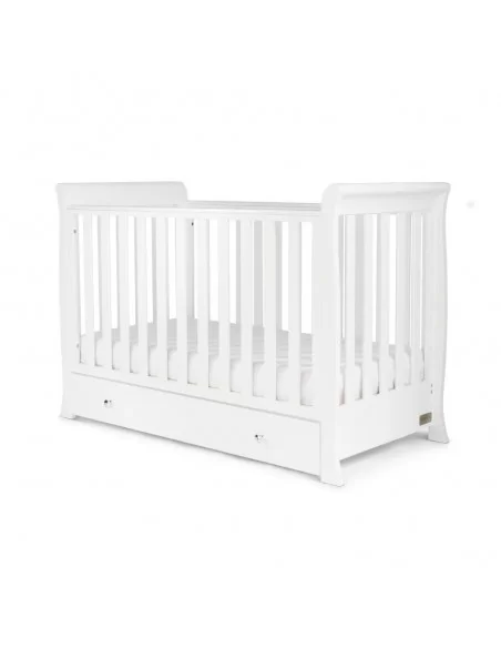 Ickle Bubba Snowdon 4 in 1 Mini 2 Piece Furniture Set-White With Premium Sprung Mattress Ickle Bubba