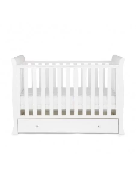 Ickle Bubba Snowdon 4 in 1 Mini 2 Piece Furniture Set-White With Premium Sprung Mattress Ickle Bubba