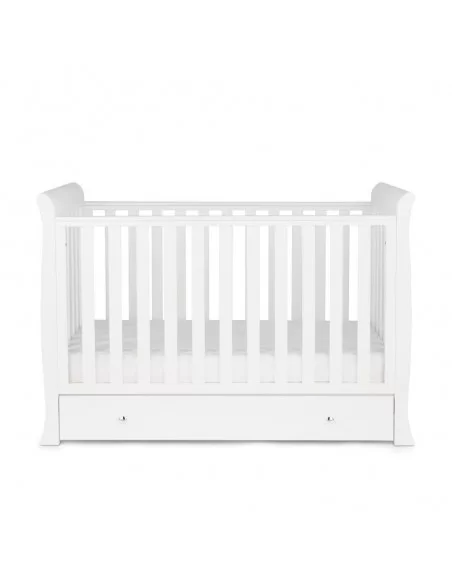 Ickle Bubba Snowdon 4 in 1 Mini 2 Piece Furniture Set-White With Premium Sprung Mattress Ickle Bubba
