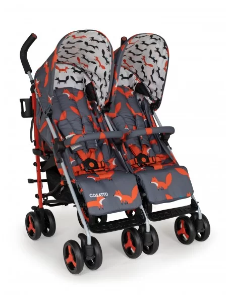 Cosatto Supa Dupa 3 Twin Stroller-Charcoal Mister Fox Cosatto