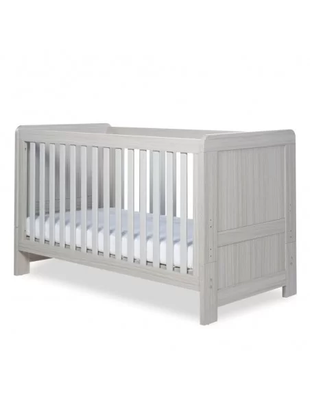 Ickle Bubba Pembrey Cot Bed-Ash Grey With Premium Sprung Mattress Ickle Bubba