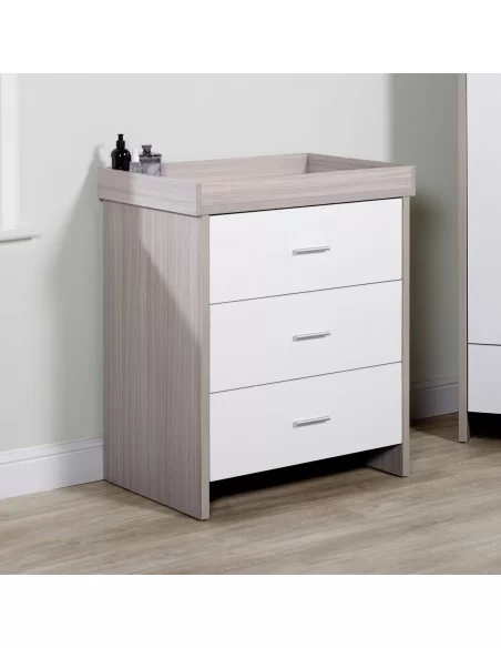 Ickle Bubba Pembrey Changing Unit-Ash Grey/White Ickle Bubba