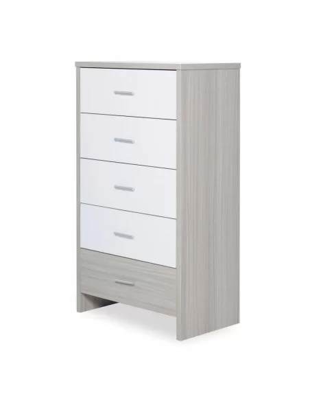 Ickle Bubba Pembrey Tall Chest of Drawers-Ash Grey/White Ickle Bubba