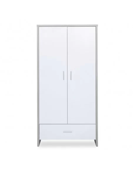 Ickle Bubba Pembrey Wardrobe-Ash Grey/White Ickle Bubba