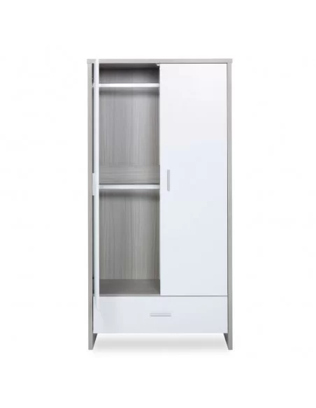 Ickle Bubba Pembrey Wardrobe-Ash Grey/White Ickle Bubba