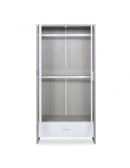 Ickle Bubba Pembrey Wardrobe-Ash Grey/White Ickle Bubba