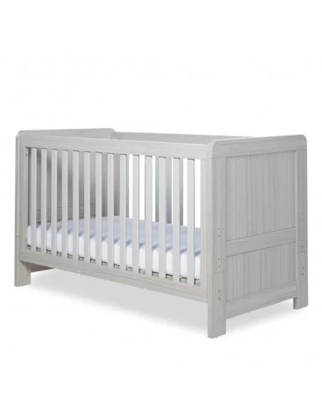Ickle Bubba Pembrey Cot Bed + Changing Unit + Premium Sprung Mattress-Ash Grey Ickle Bubba