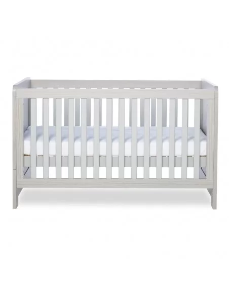 Ickle Bubba Pembrey Cot Bed + Changing Unit + Premium Sprung Mattress-Ash Grey Ickle Bubba
